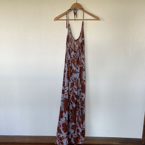 Blue and Orange printed maxi dress - Picture 5 of 6